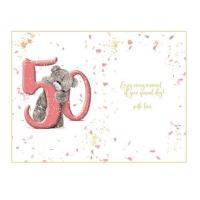 Fabulous 50th Birthday Photo Finish Me to You Bear Card Extra Image 1 Preview